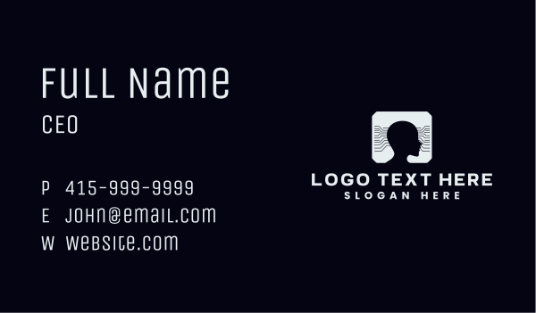  Artificial Intelligence Android Business Card Design Image Preview