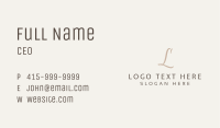Elegant Letter Boutique  Business Card Image Preview