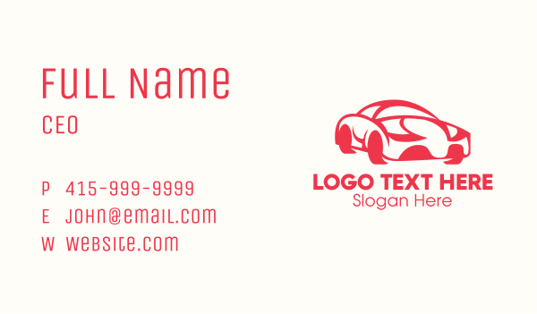 Red Luxury Car Business Card Design Image Preview