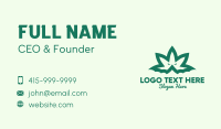 Green Weed Bat Business Card Image Preview