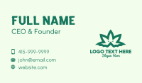 Green Weed Bat Business Card Design