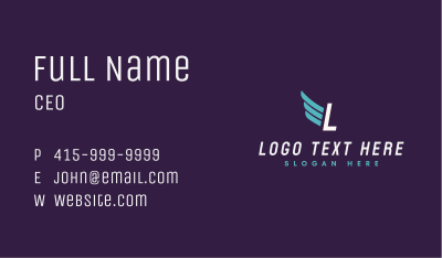 Express Cargo Lettermark Business Card Image Preview