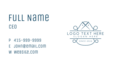 Tailor Needle Stitch Business Card Image Preview