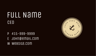 Generic Vintage Letter Business Card Image Preview