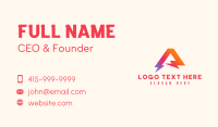 Lightning Power Letter A Business Card Image Preview