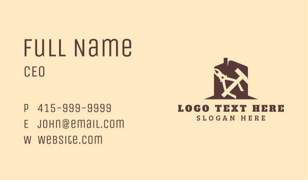 House Hammer Pliers Business Card Design Image Preview