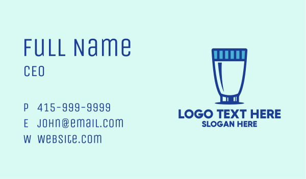 Simple Milk Glass Business Card Design Image Preview