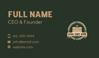 Historical Temple Structure Business Card Design