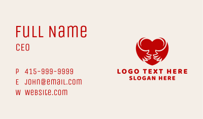 Red Heart Care Business Card Image Preview