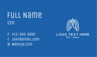 White Abstract Respiratory Lungs Business Card Image Preview