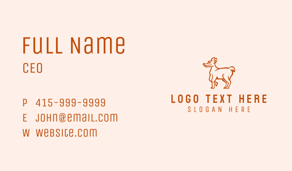 Coyote Animal Mascot  Business Card Design Image Preview