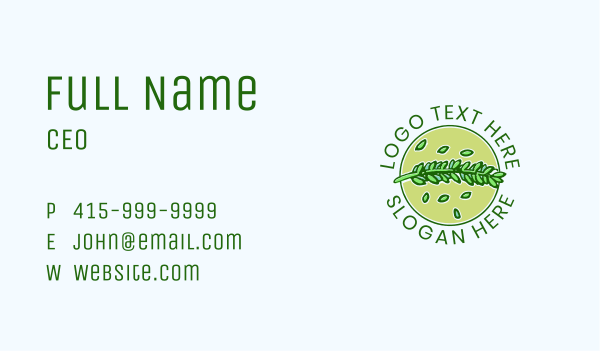 Herb Branch Leaf Business Card Design Image Preview