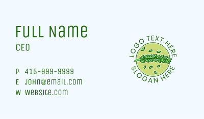 Herb Branch Leaf Business Card Image Preview