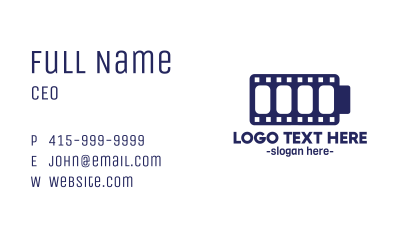 Film Battery  Business Card