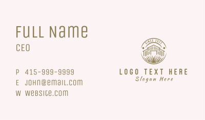 Wooden Farm Grass Business Card Image Preview