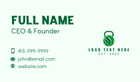 Natural Leaf Kettlebell Business Card Image Preview