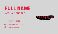 Psycho Horror Wordmark Business Card Image Preview