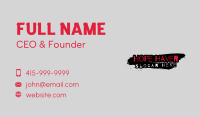 Psycho Horror Wordmark Business Card Design