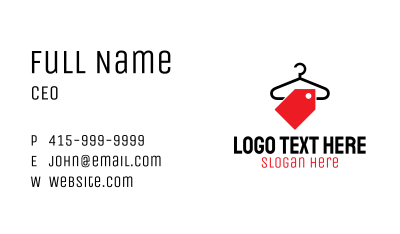Hanger Apparel Tag  Business Card Image Preview