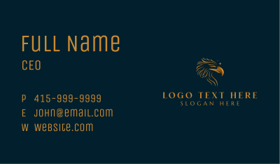 Luxurious Golden Eagle Business Card Image Preview