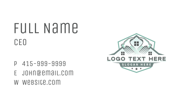 Builder Hammer Construction Business Card Design Image Preview