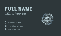 Woodwork Sawmill Blade Business Card Design