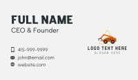 Backhoe Construction Machinery Business Card Image Preview