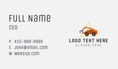Backhoe Construction Machinery Business Card Image Preview