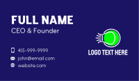 Fast Tennis Ball  Business Card Image Preview