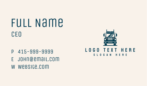 Truck Vehicle Transportation Business Card Design Image Preview