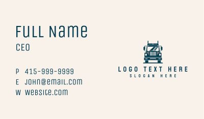 Truck Vehicle Transportation Business Card Image Preview