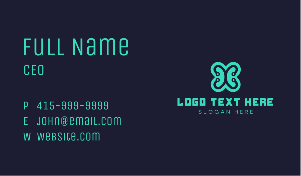 Technology Letter X Business Card Design Image Preview