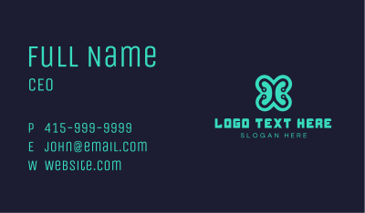 Technology Letter X Business Card Image Preview