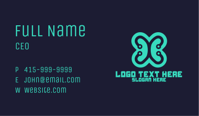 Technology Letter X Business Card