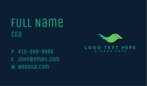 Biotech Wave Company Business Card Design Image Preview
