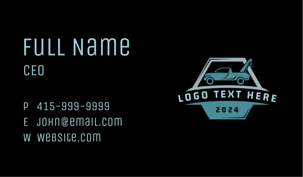 Automobile Towing Truck Business Card Design Image Preview