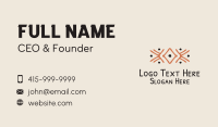 Orange Tribal Detail Business Card Design