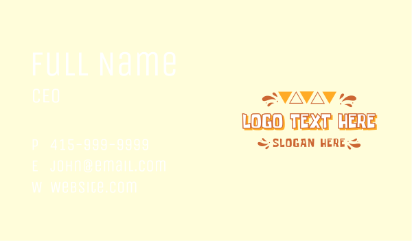 Colorful Festival Wordmark Business Card Design Image Preview