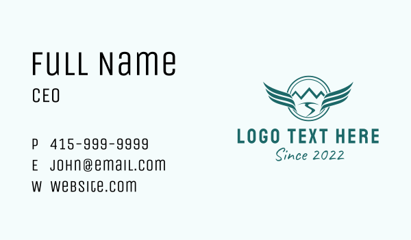 Mountain Camping Emblem  Business Card Design Image Preview