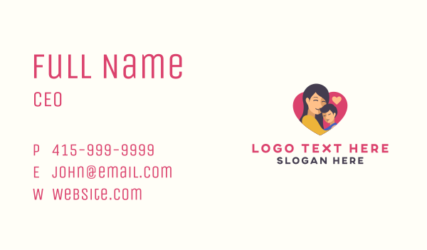 Mother Son Love Business Card Design Image Preview