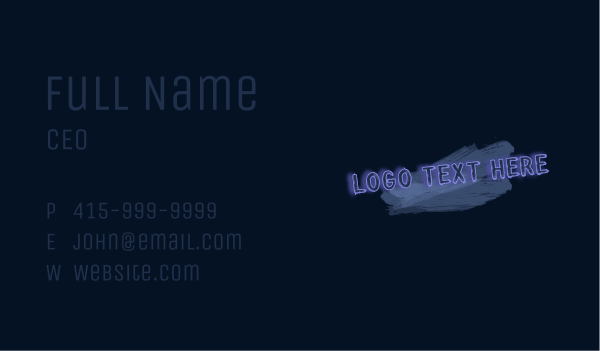 Neon Clothing Wordmark Business Card Design Image Preview