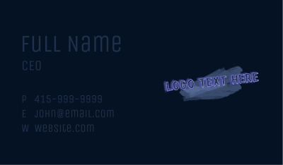 Neon Clothing Wordmark Business Card Image Preview