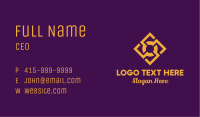 Golden Elegant Tile Pattern Business Card Image Preview