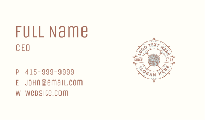 Craft Yarn Knitting Business Card Image Preview