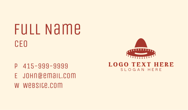 Sombrero Mexican Hat Business Card Design Image Preview