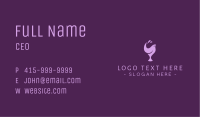Purple Bird Wine Glass Business Card Image Preview