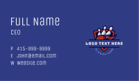 Bowling Ball Pin Fire Team Business Card Image Preview