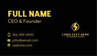 Golden Lighting Bolt Flash Business Card Image Preview