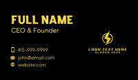 Golden Lighting Bolt Flash Business Card Design