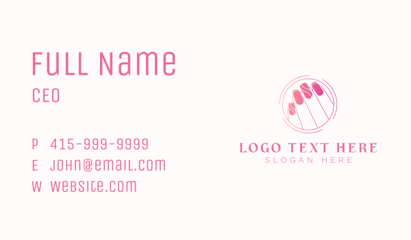 Nail Polish Salon Business Card Design Image Preview